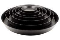 Gro Pro Heavy Duty Black Saucer - 6 in (100/Cs)