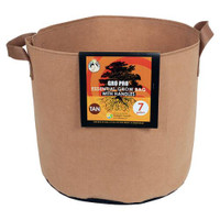 Gro Pro Essential Round Fabric Pot w/ Handles 5 Gallon - Tan (90/Cs)