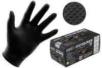 Grower's Edge Black Powder Free Diamond Textured Nitrile Gloves 6 mil - Medium (100/Box)