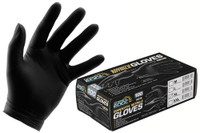 Grower's Edge Black Powder Free Nitrile Gloves 6 mil - Large (100/Box)