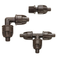 Netafim 17mm TechLock Elbows (25=1/Bag) [TLCKELL]