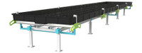 BOTANICARE SLIDE BENCH: 5FT WIDE x 55.5FT LONG x 20IN HIGH, TRILOCK