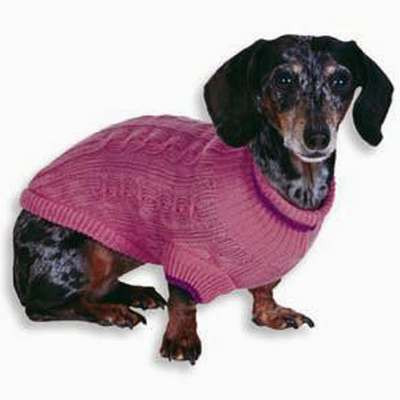 pink dog sweater medium