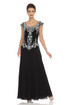 JKRA Cap-Sleeve Embellished Bodice Dress
