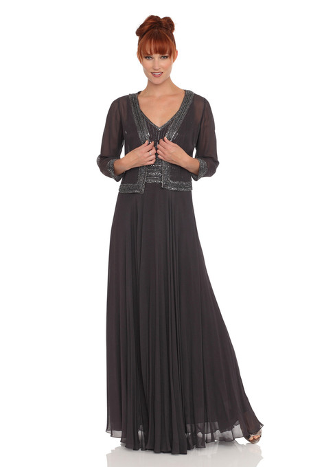 chiffon gown with jacket