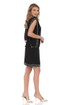 JKARA Black Bead-Trim Cocktail Dress JKARA Black Bead-Trim Cocktail Dress