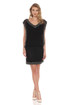 JKARA Black Bead-Trim Cocktail Dress JKARA Black Bead-Trim Cocktail Dress
