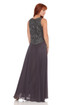 JKARA Sleeveless Beaded Chiffon Dress