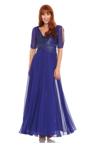 Beaded Cowlneck Dress