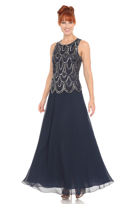 j kara Embellished Popover Dress Navy Mercury Cheap Sale Black