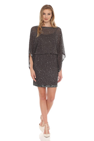 Kimono Sleeve Blouson Dress