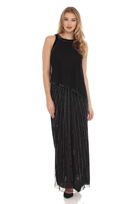 JKARA Beads & Sequins rain down Dress