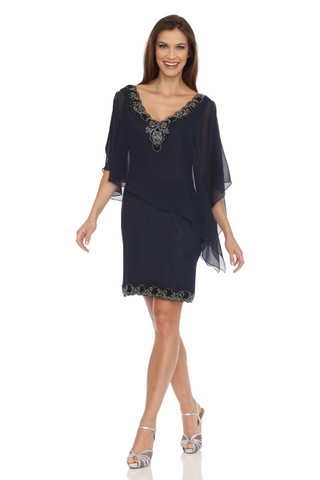 Asymmetrical capelet Dress
