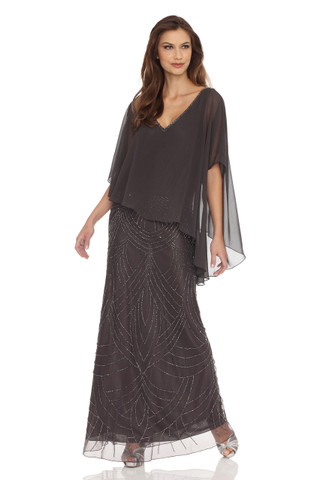 Sheer Capelet popover Dress