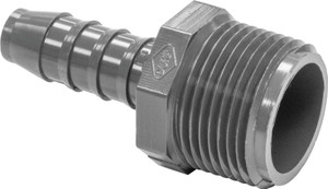 Reducing Male Insert Adapter MPT x  Hose - GRAY