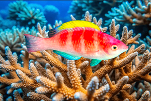 + Yellow Fin Fairy Wrasse < 2"
