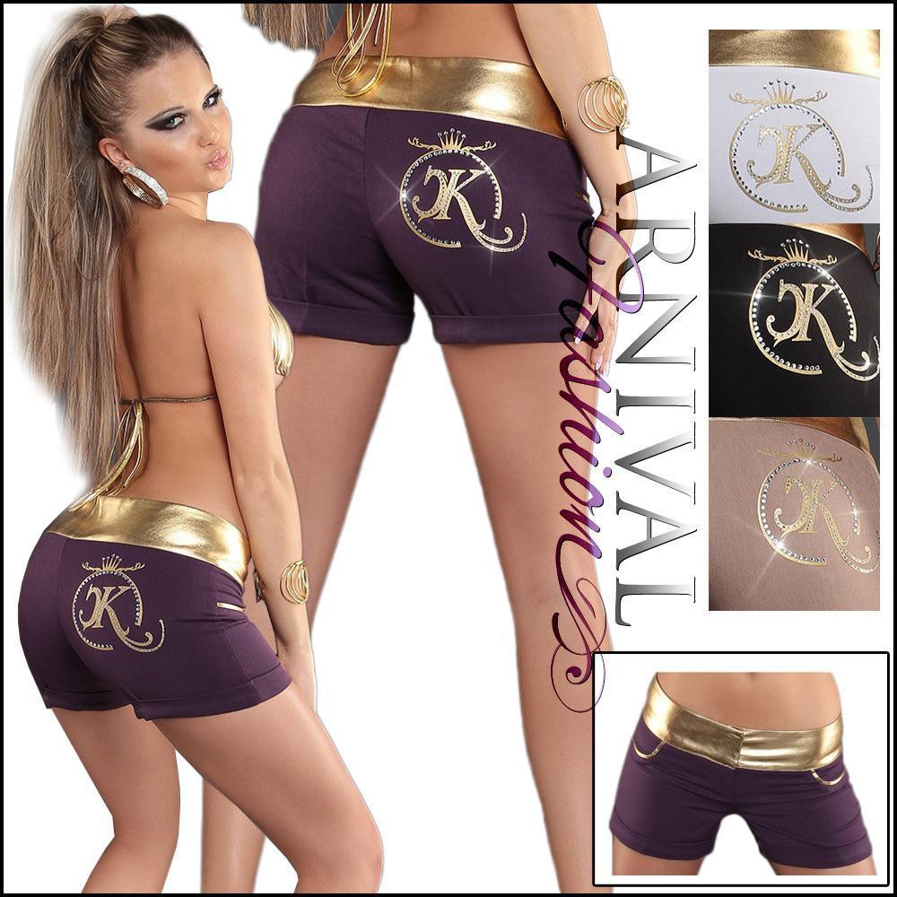 SEXY SHORTS ladies SHORT TROUSERS SUMMER stretch PANTS womens CASUAL WEAR  CELEB - ARNIVAL