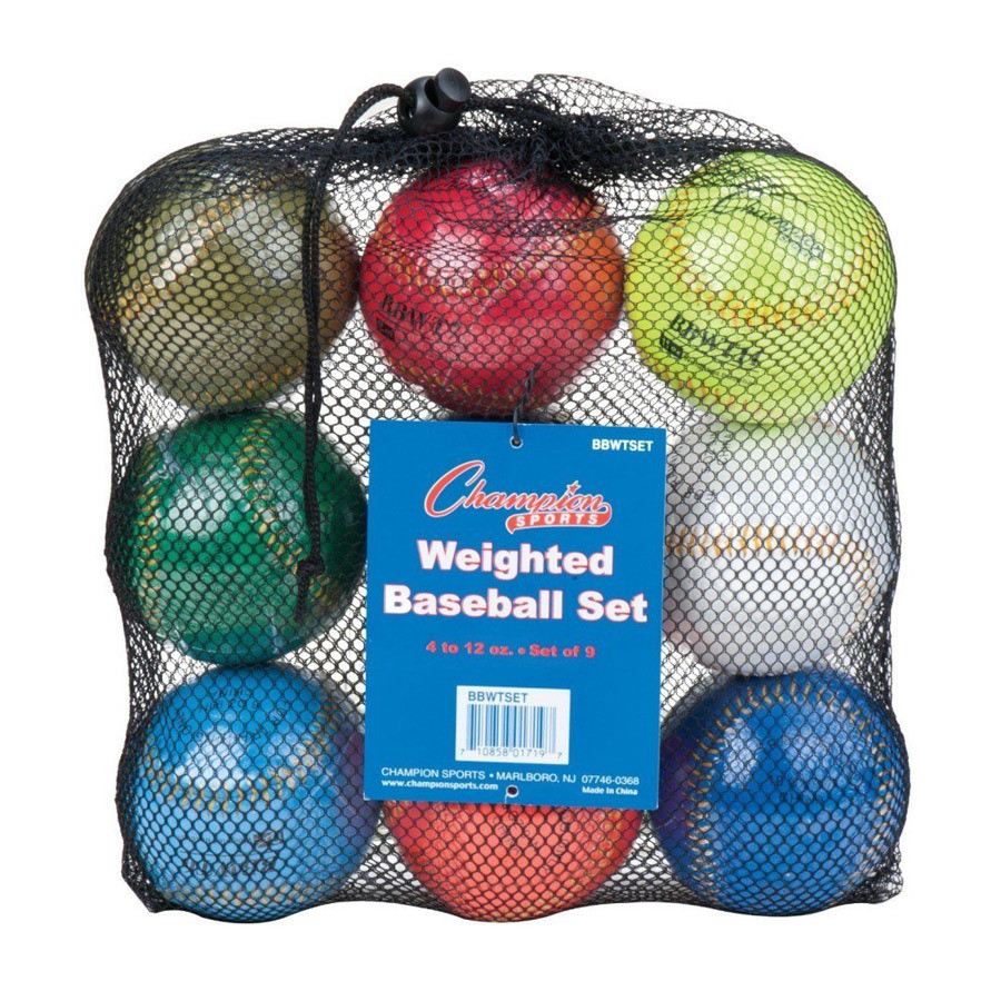 Champion Sports Weighted Training Baseballs Set