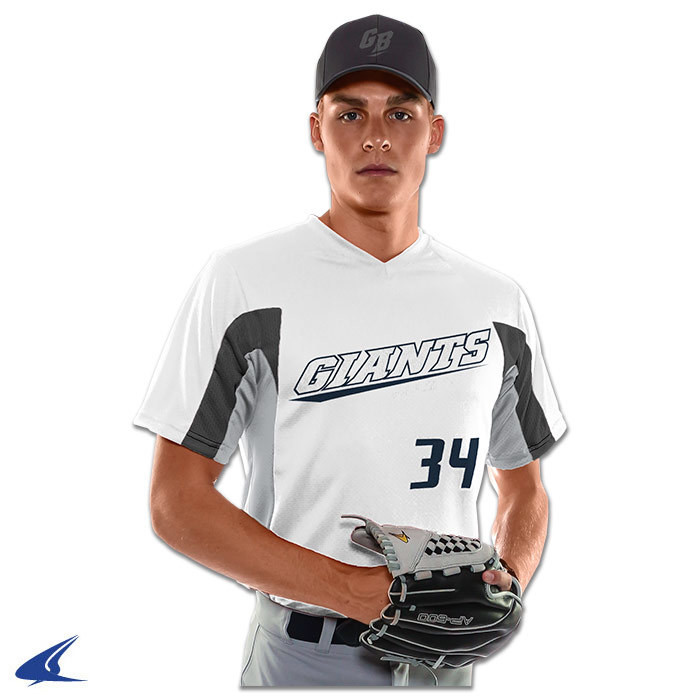 Grey,Graphite,White Adult 3X-Large CHAMPRO Relief V-Neck Polyester Jersey