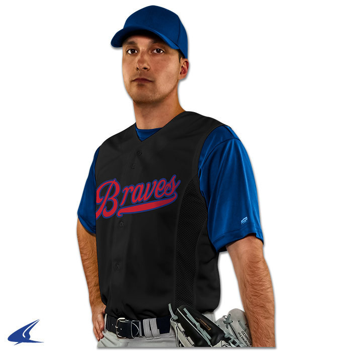 Custom Sleeveless Solid Baseball Jersey Full Button