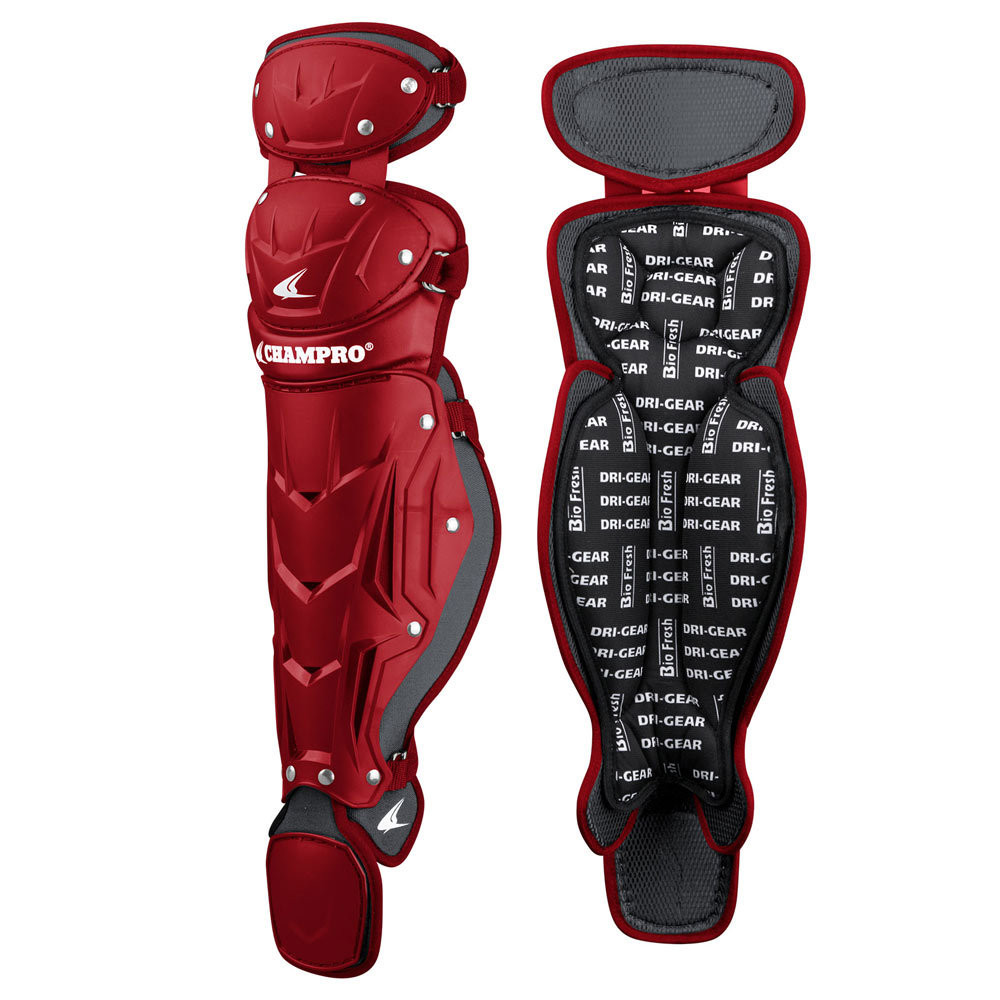 CHAMPRO Optimus Pro Catcher Leg Guards - Senior League Baseball Protective Gear