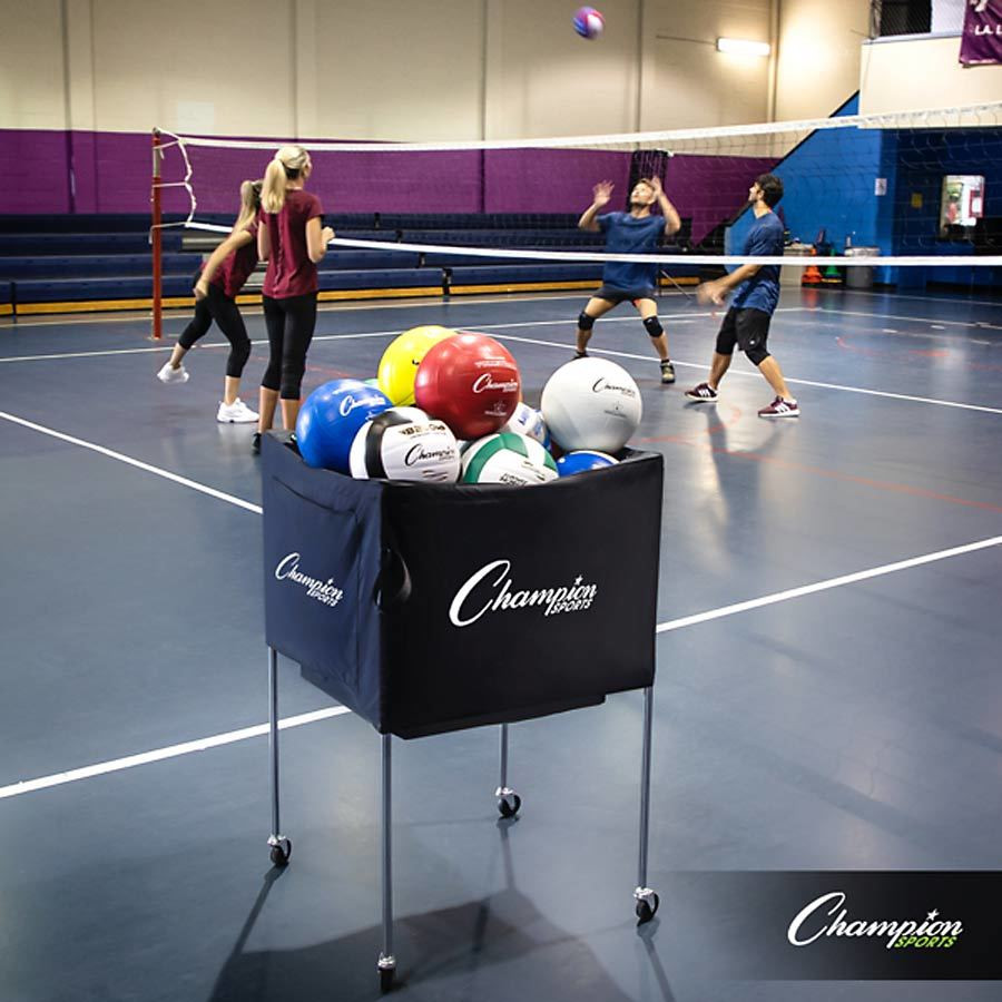 Champion Sports Folding Volleyball Cart