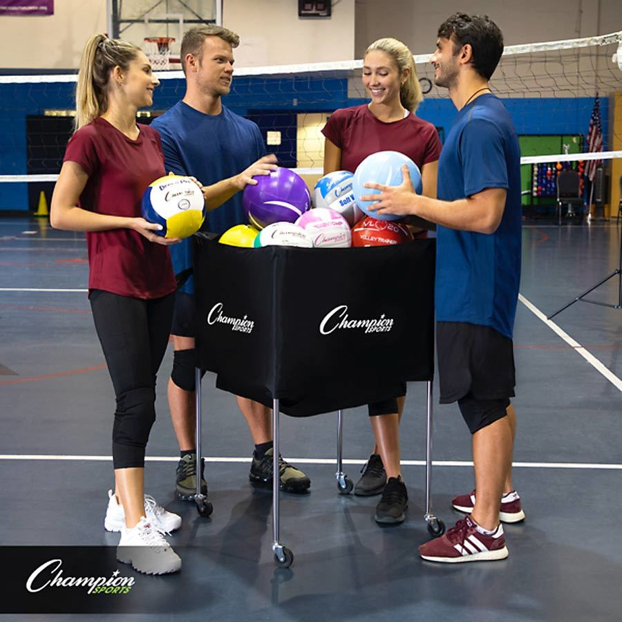 Champion Sports Folding Volleyball Cart