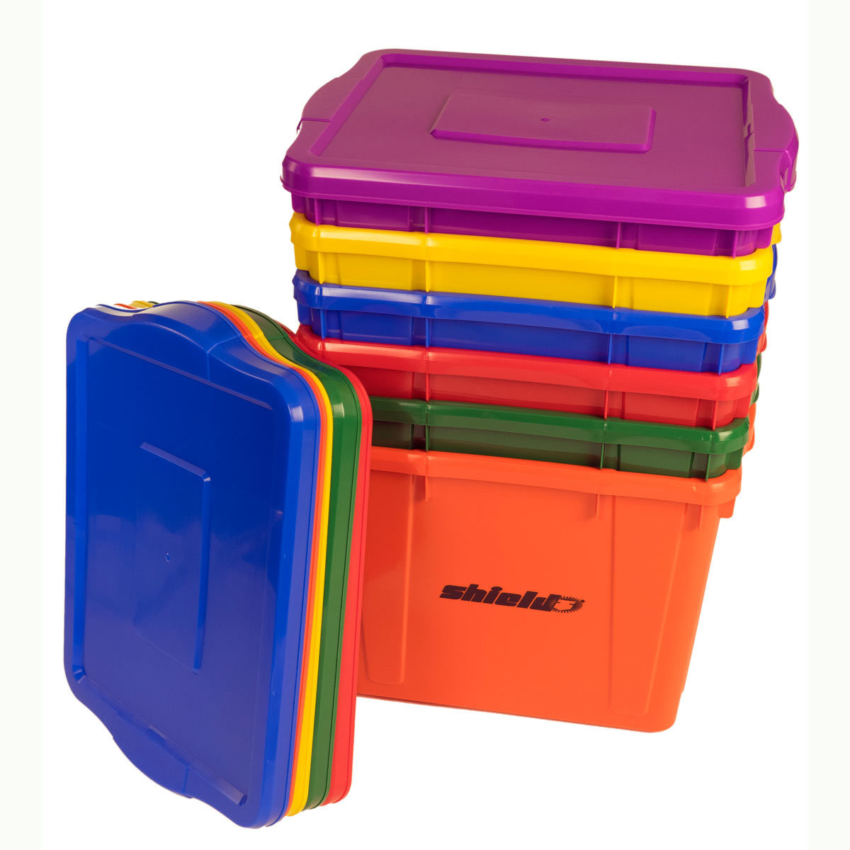 Rainbow Deluxe Storage Bin Set of Six Athletic Stuff