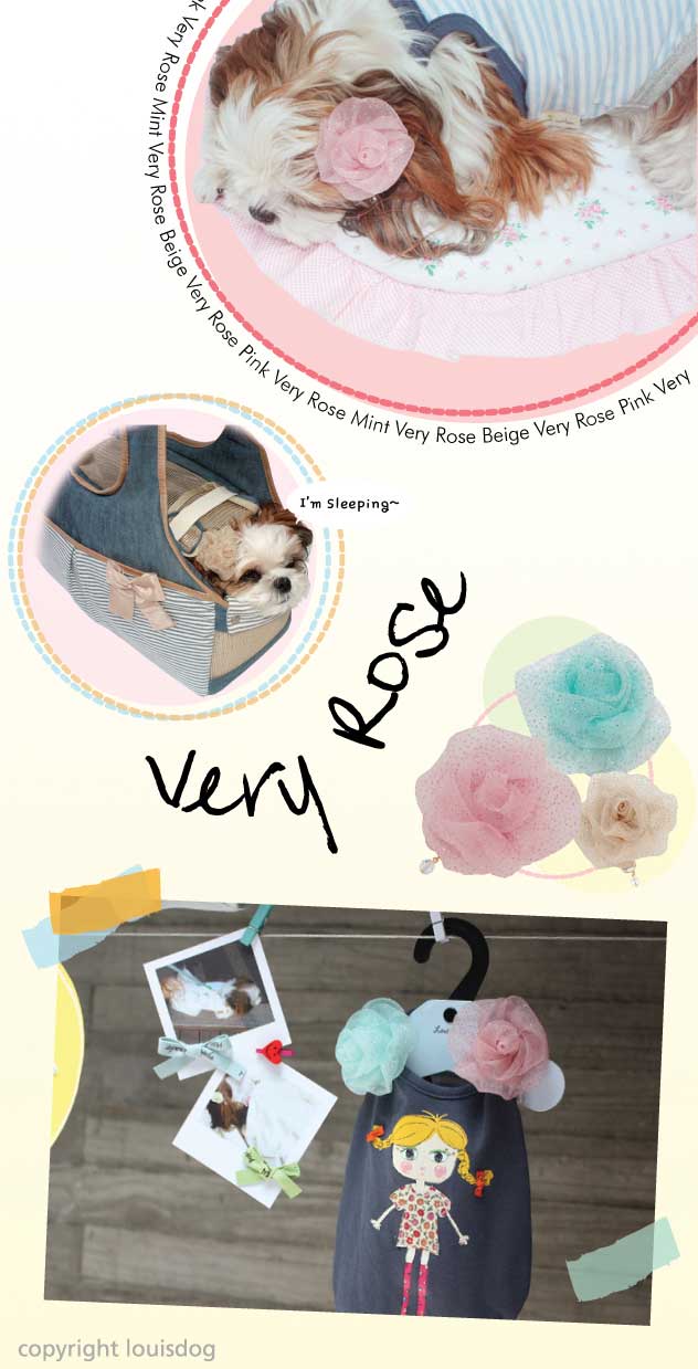 Louisdog Very Rose Dog Bow
