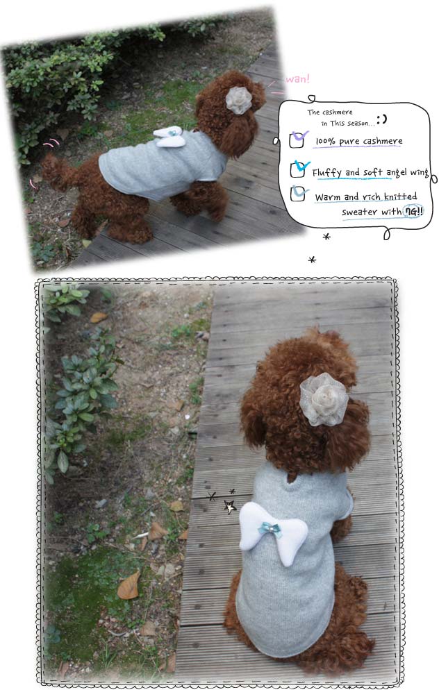 Louisdog Cashmere Angel Dog Sweater