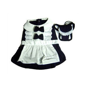 dog french maid costume