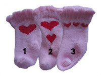 Pink Heart Dog Socks