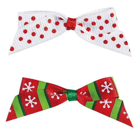 Candy Cane Holiday Bows