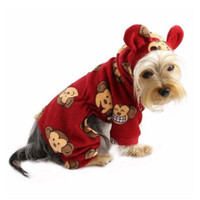 Silly Monkey Fleece Pajamas (Red)