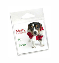 Jingle Puppy Holiday Gift Tags