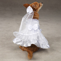 Dog Wedding Dress & Veil