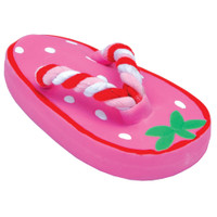 Strawberry Flip Flop Latex & Rope Toy