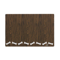 Chocolate Biscuit Wood Grain Dog Placemat