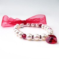 Oscar Newman Strawberries and Cream Pearl Necklace