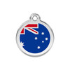 Australian Flag Stainless Steel Enamel ID Tag