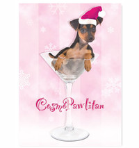 Puppy Cosmopawlitan Holiday Card