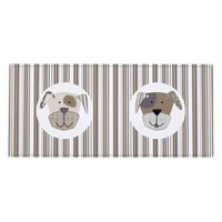 Comic Puppy Black & Grey Placemat