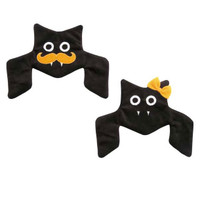 Houndstooth Crinkle Bat Dog Toys