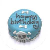 Blue Skull Personalized Organic Dog Cake