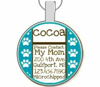Paws Silver Pet ID Tags
