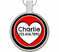 Queen of Hearts Silver Pet ID Tags