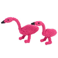 Fran Flamingo Rope Dog Toy