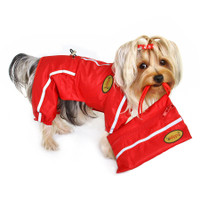 Reflective Dog Raincoat Bodysuit with Matching Pouch