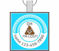 Oh S**t I'm Lost! Silver Pet ID Tags