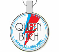 Queen Bitch Silver Pet ID Tags
